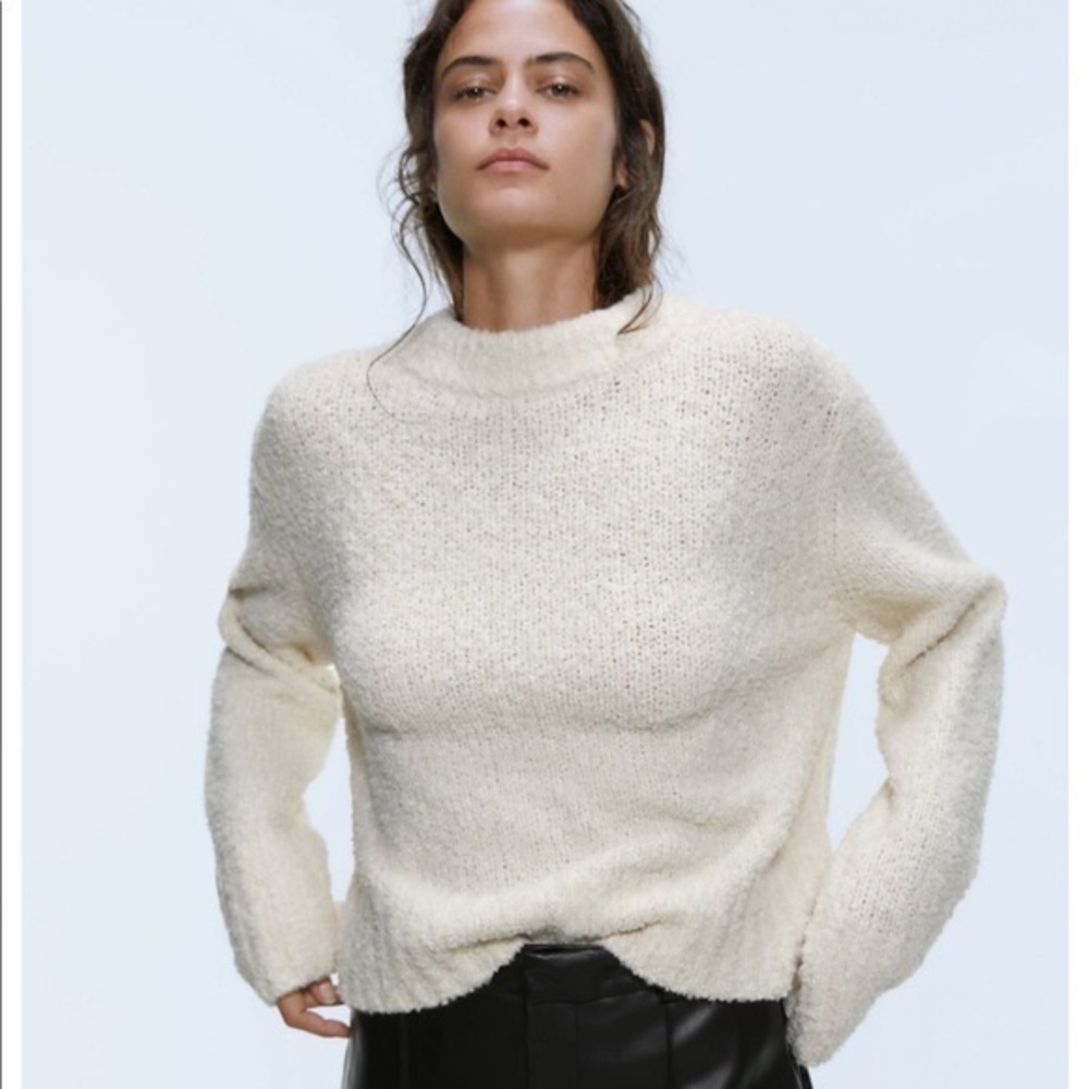 Zara chunky Knit slightly cropped Sweater